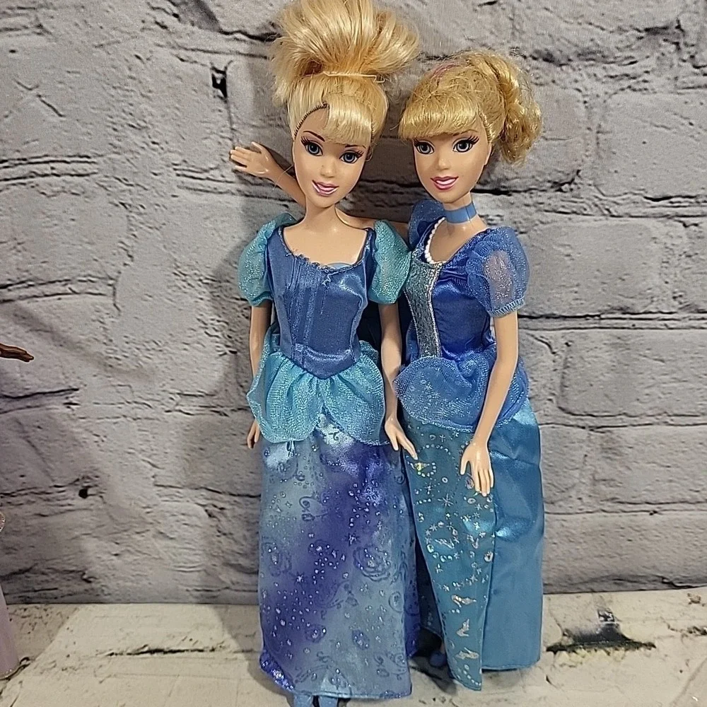 Disney Princess‎ Fashion Dolls Lot Of 5 Ariel Tiana Elsa Twin Cinderellas